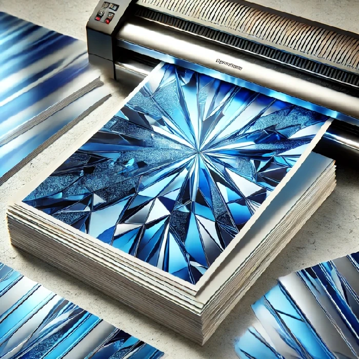 Folija modra lomljeno steklo za digitalni tisk A4 50pol